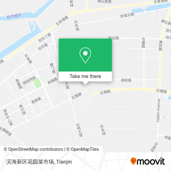 滨海新区花园菜市场 map
