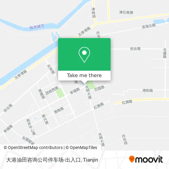 大港油田咨询公司停车场-出入口 map