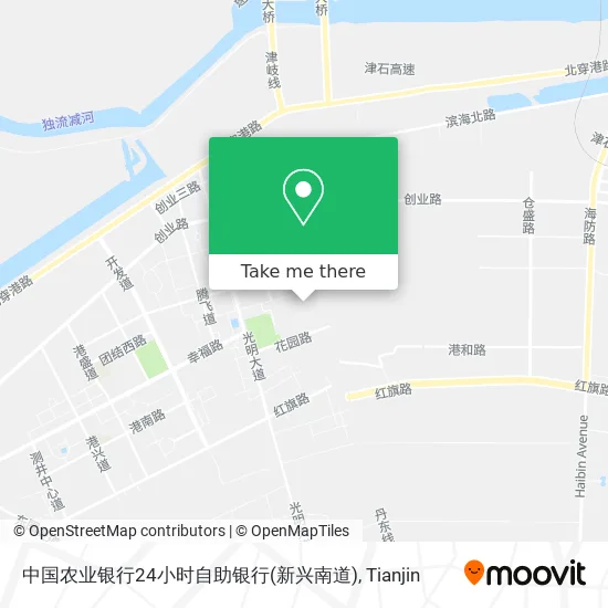 中国农业银行24小时自助银行(新兴南道) map