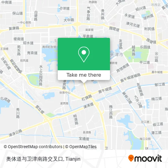 奥体道与卫津南路交叉口 map