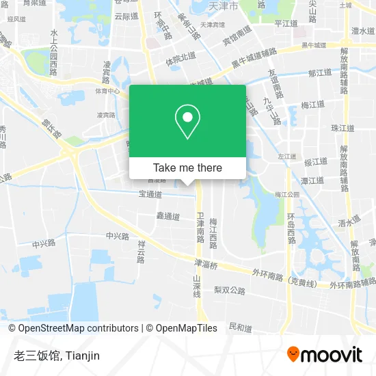 老三饭馆 map