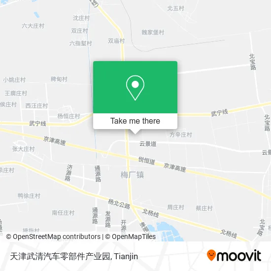 天津武清汽车零部件产业园 map