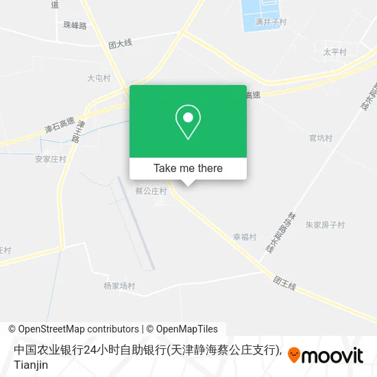 中国农业银行24小时自助银行(天津静海蔡公庄支行) map