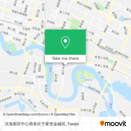 滨海新区中心商务区于家堡金融区 map