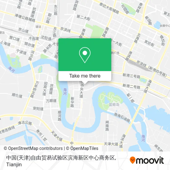 中国(天津)自由贸易试验区滨海新区中心商务区 map