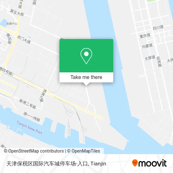 天津保税区国际汽车城停车场-入口 map