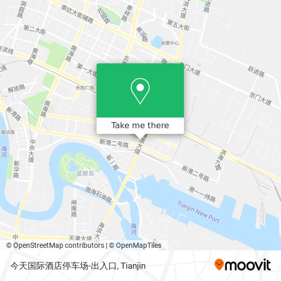 今天国际酒店停车场-出入口 map