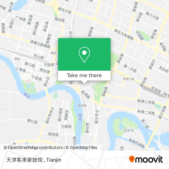 天津客来家旅馆. map