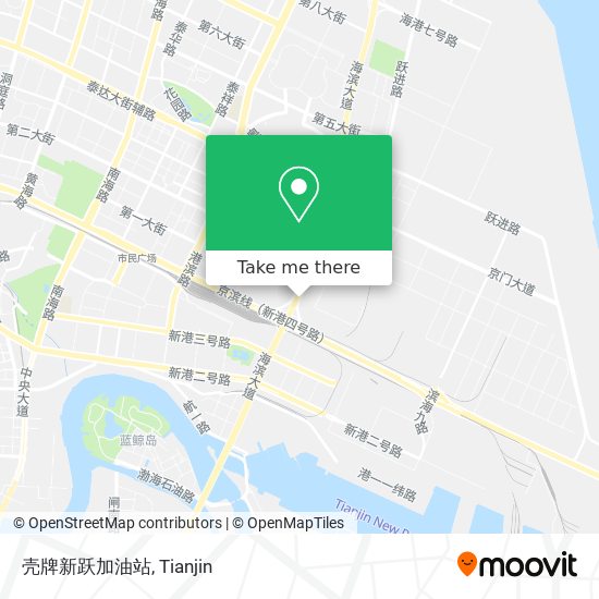 壳牌新跃加油站 map