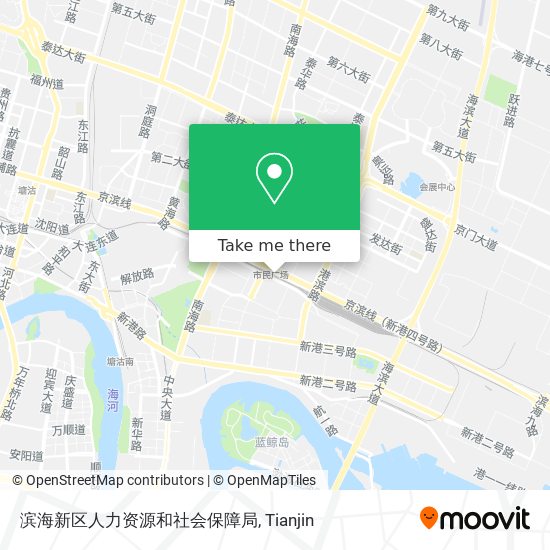 滨海新区人力资源和社会保障局 map