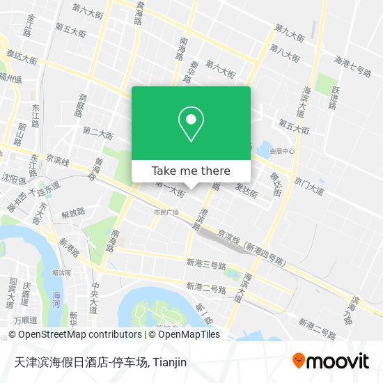 天津滨海假日酒店-停车场 map