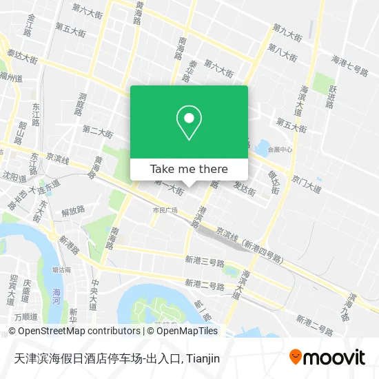 天津滨海假日酒店停车场-出入口 map