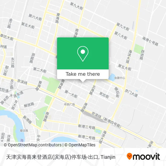 天津滨海喜来登酒店(滨海店)停车场-出口 map