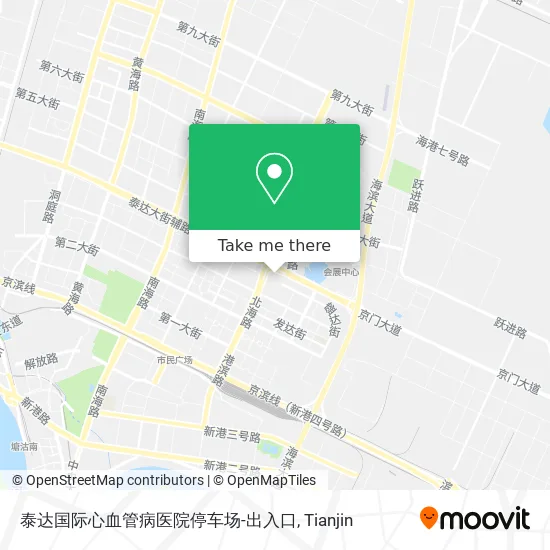 泰达国际心血管病医院停车场-出入口 map