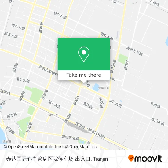 泰达国际心血管病医院停车场-出入口 map