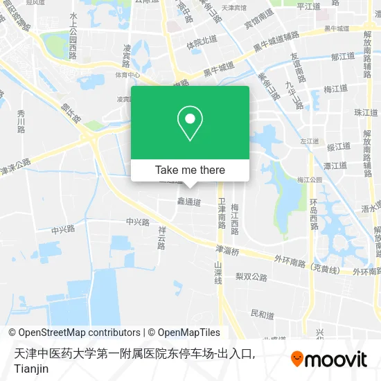 天津中医药大学第一附属医院东停车场-出入口 map