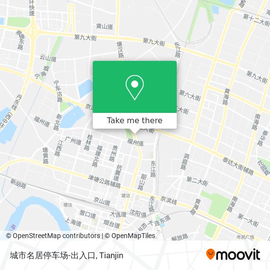 城市名居停车场-出入口 map