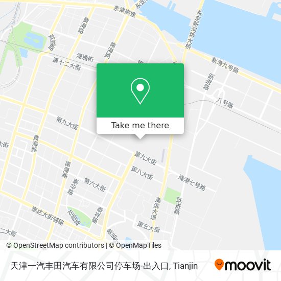 天津一汽丰田汽车有限公司停车场-出入口 map