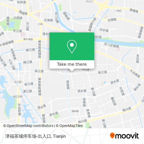 津福茶城停车场-出入口 map