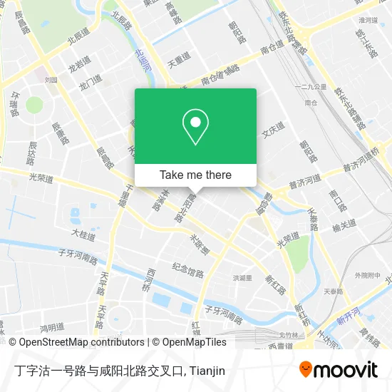 丁字沽一号路与咸阳北路交叉口 map