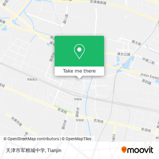 天津市军粮城中学 map