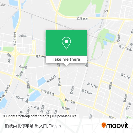 贻成尚北停车场-出入口 map
