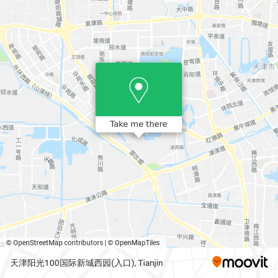 天津阳光100国际新城西园(入口) map