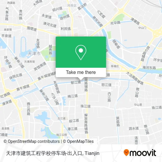 天津市建筑工程学校停车场-出入口 map