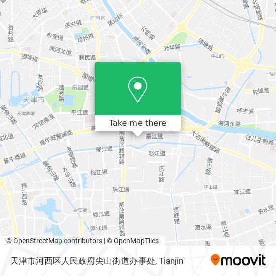 天津市河西区人民政府尖山街道办事处 map