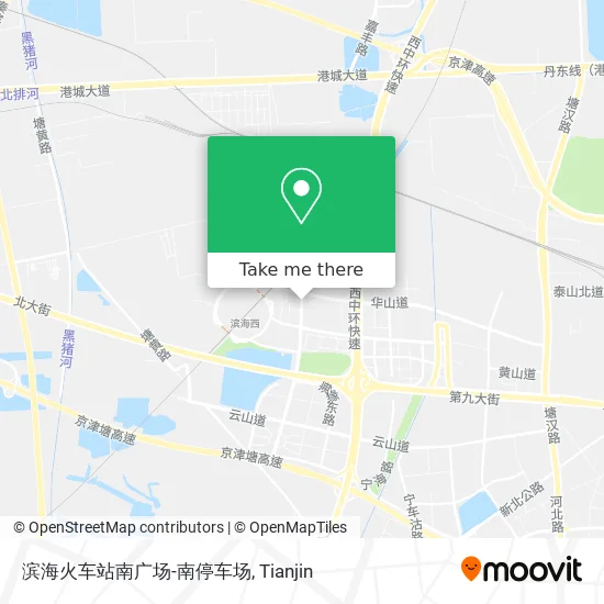 滨海火车站南广场-南停车场 map