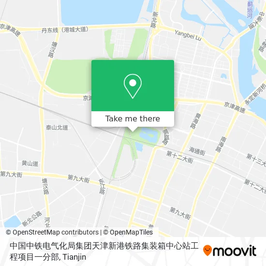 中国中铁电气化局集团天津新港铁路集装箱中心站工程项目一分部 map