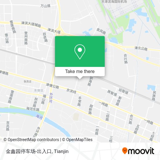 金鑫园停车场-出入口 map