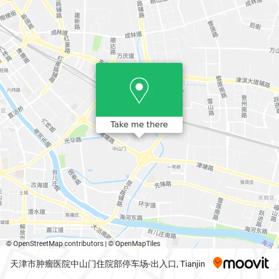天津市肿瘤医院中山门住院部停车场-出入口 map