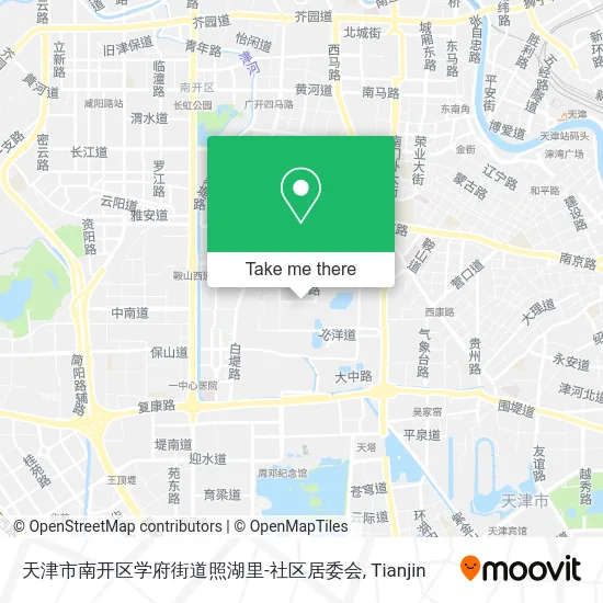 天津市南开区学府街道照湖里-社区居委会 map