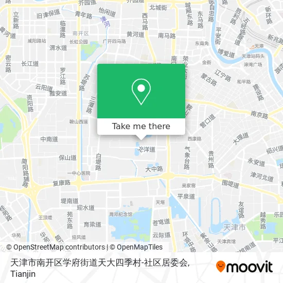 天津市南开区学府街道天大四季村-社区居委会 map