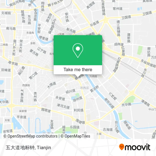 五大道地标钟 map