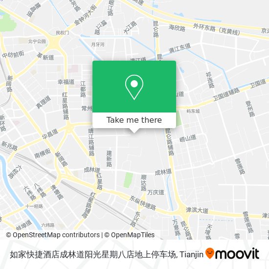 如家快捷酒店成林道阳光星期八店地上停车场 map
