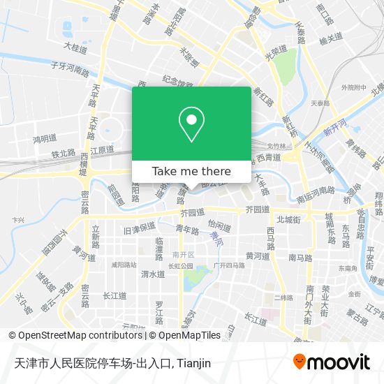 天津市人民医院停车场-出入口 map