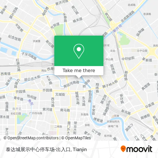泰达城展示中心停车场-出入口 map