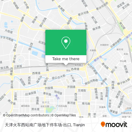 天津火车西站南广场地下停车场-出口 map