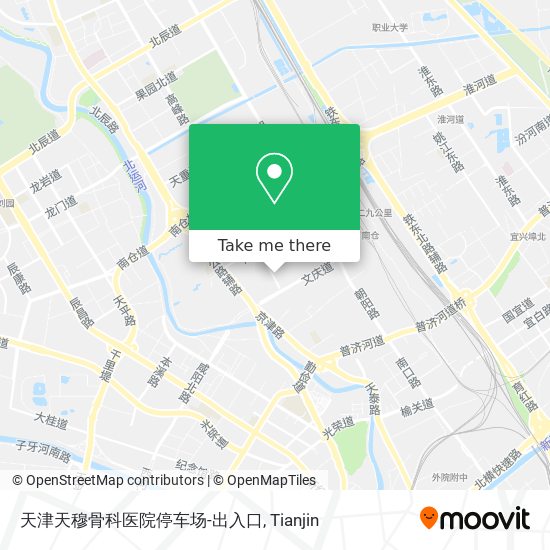 天津天穆骨科医院停车场-出入口 map