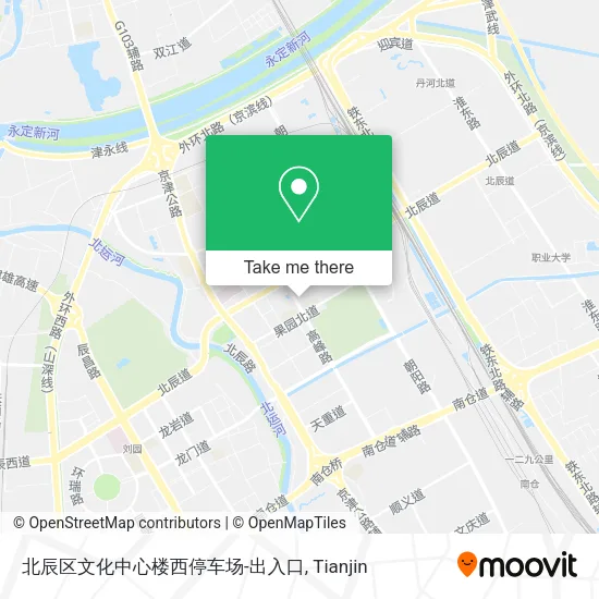 北辰区文化中心楼西停车场-出入口 map
