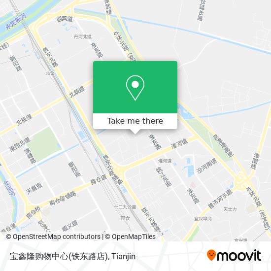 宝鑫隆购物中心(铁东路店) map