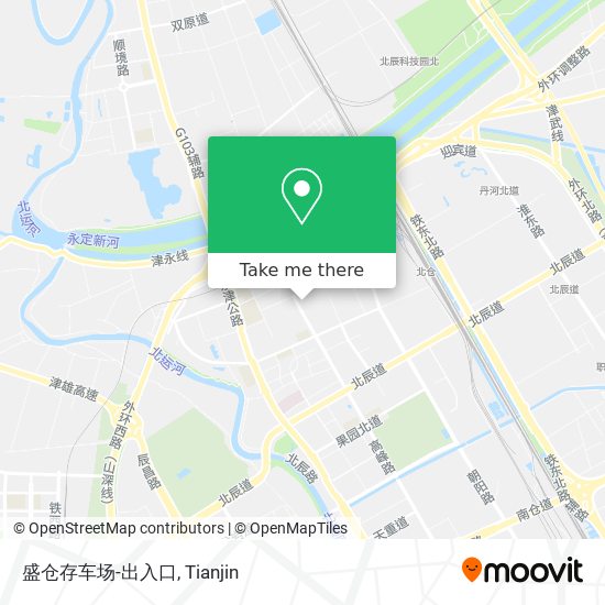 盛仓存车场-出入口 map