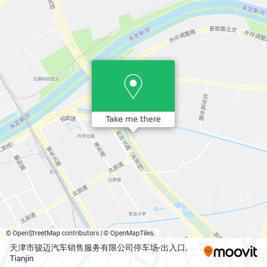 天津市骏迈汽车销售服务有限公司停车场-出入口 map