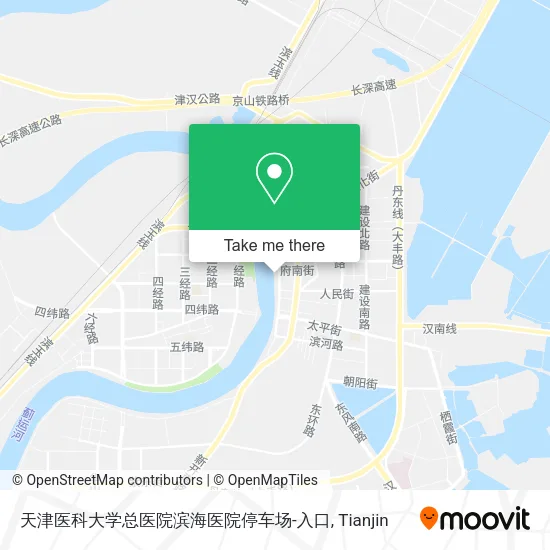 天津医科大学总医院滨海医院停车场-入口 map