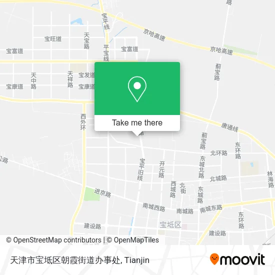 天津市宝坻区朝霞街道办事处 map