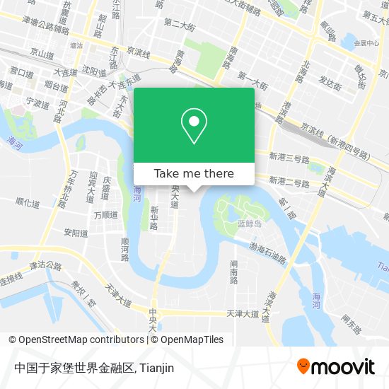 中国于家堡世界金融区 map