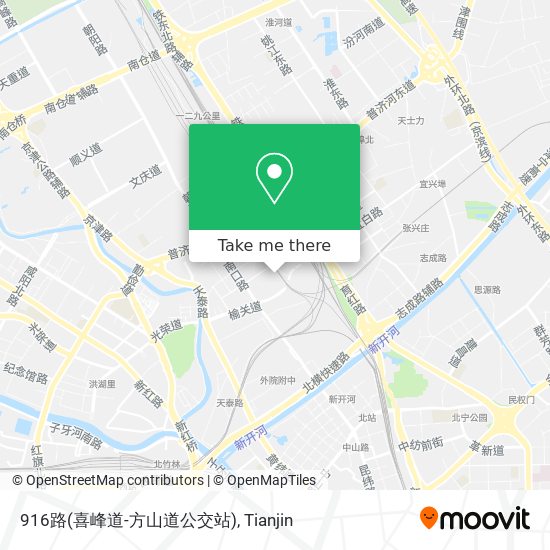 916路(喜峰道-方山道公交站) map