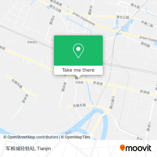 军粮城轻轨站 map